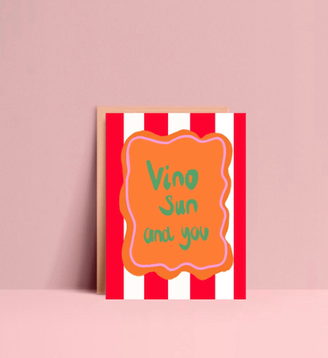 Postkarte "Vino Sun and you"